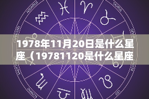 1978年11月20日是什么星座（19781120是什么星座）