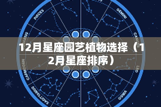 12月星座园艺植物选择（12月星座排序）