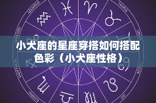 小犬座的星座穿搭如何搭配色彩（小犬座性格）