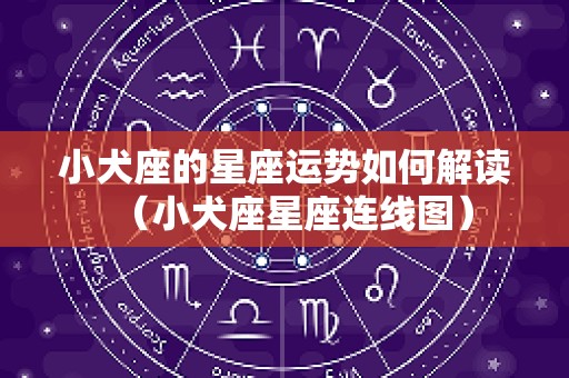 小犬座的星座运势如何解读（小犬座星座连线图）