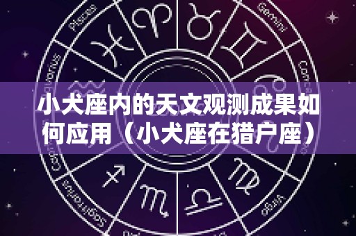 小犬座内的天文观测成果如何应用（小犬座在猎户座）