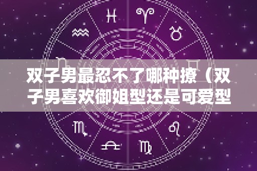 双子男最忍不了哪种撩（双子男喜欢御姐型还是可爱型）