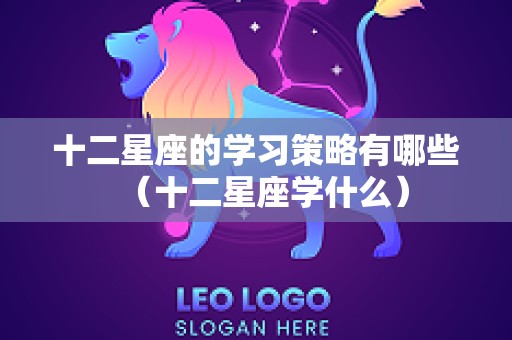 十二星座的学习策略有哪些（十二星座学什么）