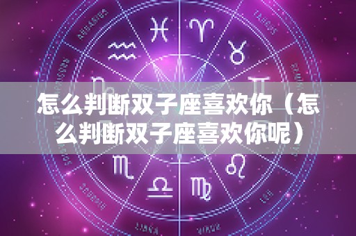 怎么判断双子座喜欢你（怎么判断双子座喜欢你呢）