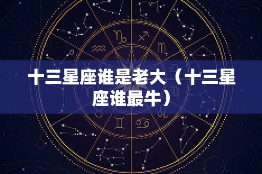 十三星座谁是老大（十三星座谁最牛）