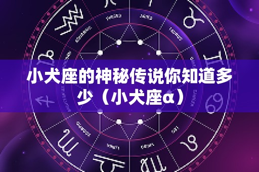 小犬座的神秘传说你知道多少（小犬座α）
