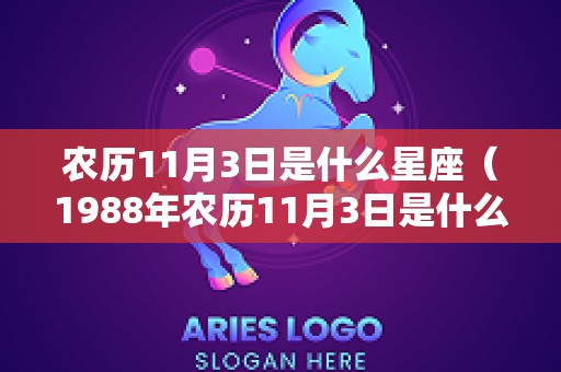 农历11月3日是什么星座（1988年农历11月3日是什么星座）