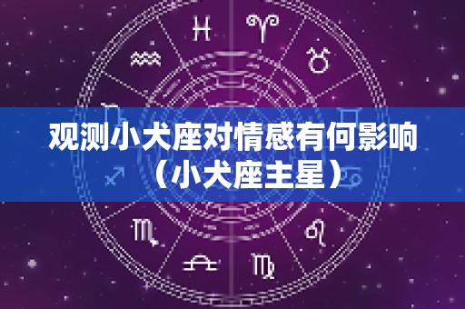 观测小犬座对情感有何影响（小犬座主星）
