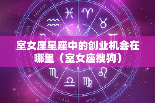 室女座星座中的创业机会在哪里（室女座搜狗）