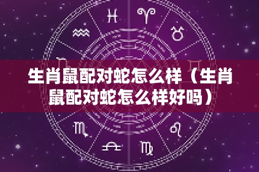 生肖鼠配对蛇怎么样（生肖鼠配对蛇怎么样好吗）