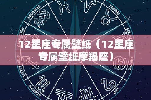 12星座专属壁纸（12星座专属壁纸摩羯座）