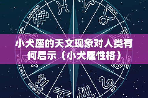 小犬座的天文现象对人类有何启示（小犬座性格）