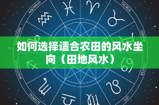 如何选择适合农田的风水坐向（田地风水）