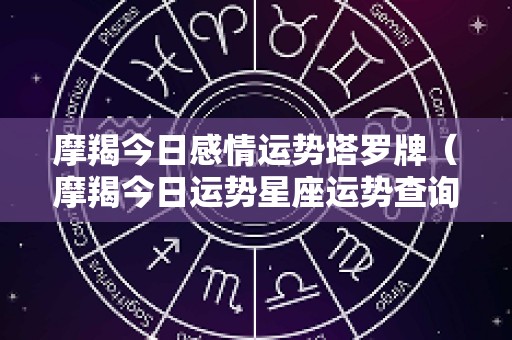 摩羯今日感情运势塔罗牌（摩羯今日运势星座运势查询）