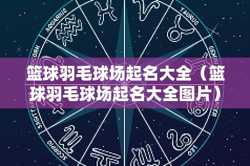 篮球羽毛球场起名大全（篮球羽毛球场起名大全图片）