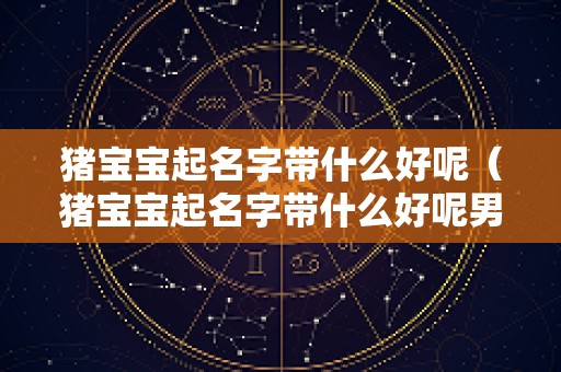 猪宝宝起名字带什么好呢（猪宝宝起名字带什么好呢男孩）