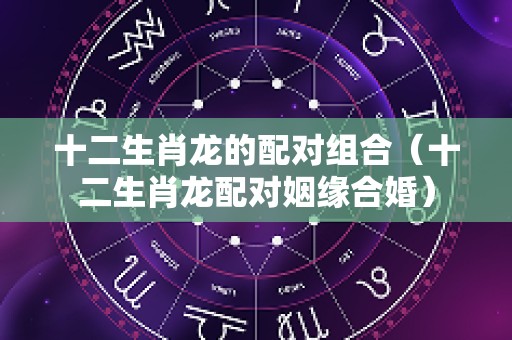 十二生肖龙的配对组合（十二生肖龙配对姻缘合婚）