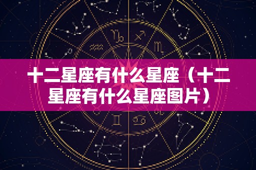 十二星座有什么星座（十二星座有什么星座图片）