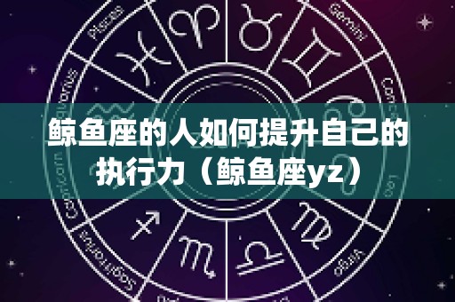 鲸鱼座的人如何提升自己的执行力（鲸鱼座yz）